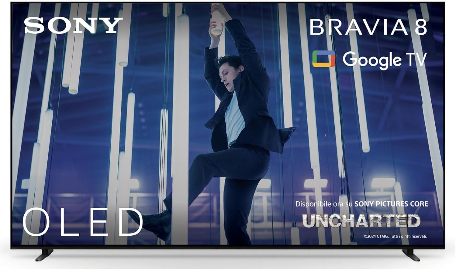 BRAVIA 8 OLED 55 Inch 4K HDR Google Smart TV | Gaming Menu for, IMAX Enhanced, Dolby Vision Atmos, Chromecast, AirPlay, 120Hz 55XR80