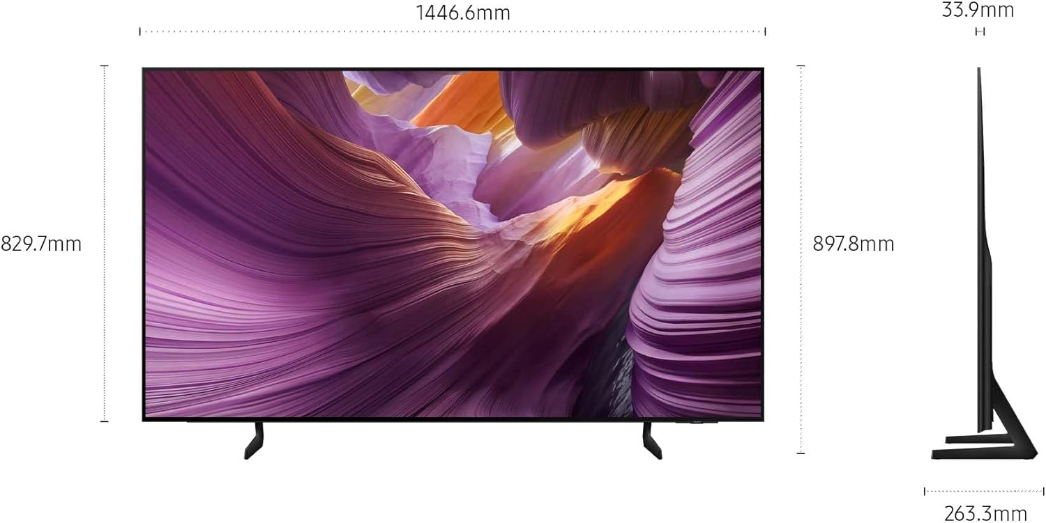 OLED 4K Vision AI Smart TV 65'' QE65S85FAEXZT, NQ4 AI Gen2 Processor, 4K AI Upscaling, Glare Free, Dolby Atmos & OTS Lite, Contour Design, Entertainment Package, 2025