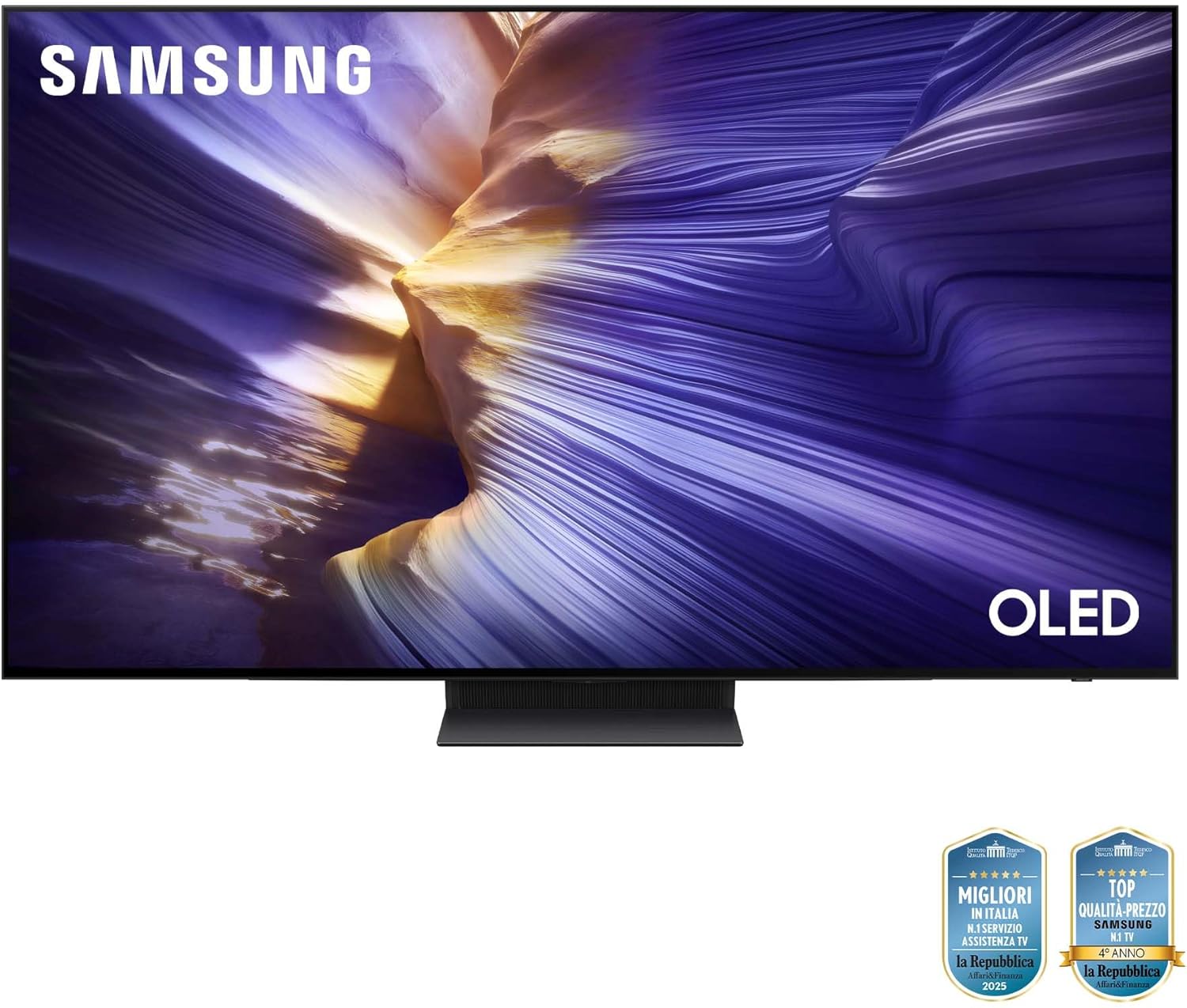 Smart TV 65'' QE65S94FATXZT OLED 4K, NQ4 AI Gen3 Processor, 4K AI Upscaling Pro, Motion Xcelerator 144Hz, Dolby Atmos & OTS Lite, LaserSlim Design, 2025