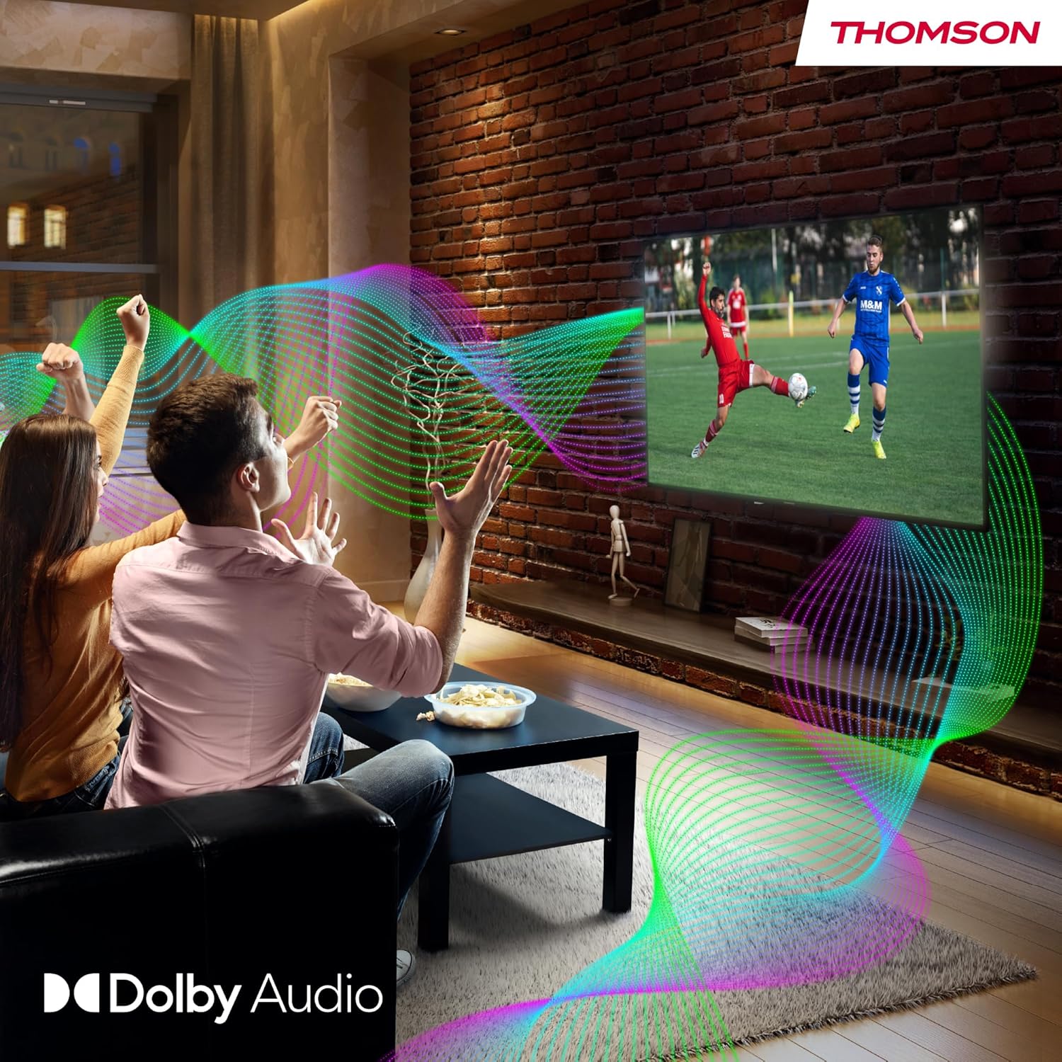 Thomson 43 Inch (109cm) 4K Ultra HD White Smart Google TV, Wi-Fi, Dolby Audio, HDR10, Bluetooth 5.1, Triple-Tuner (Cable/Satellite/Antenna), HDMI, CI+, A+ Panel - 43UG4S14W