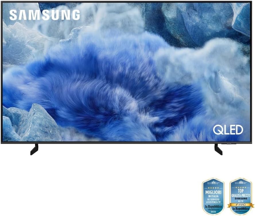 QLED 4K Vision AI Smart TV 43'' QE43Q8FAAUXZT, Q8F, Q4 AI Processor, 4K Upscaling, OTS Lite, Air Slim Design, 100% Color Volume with Quantum Dot, Entertainment Package, 2025