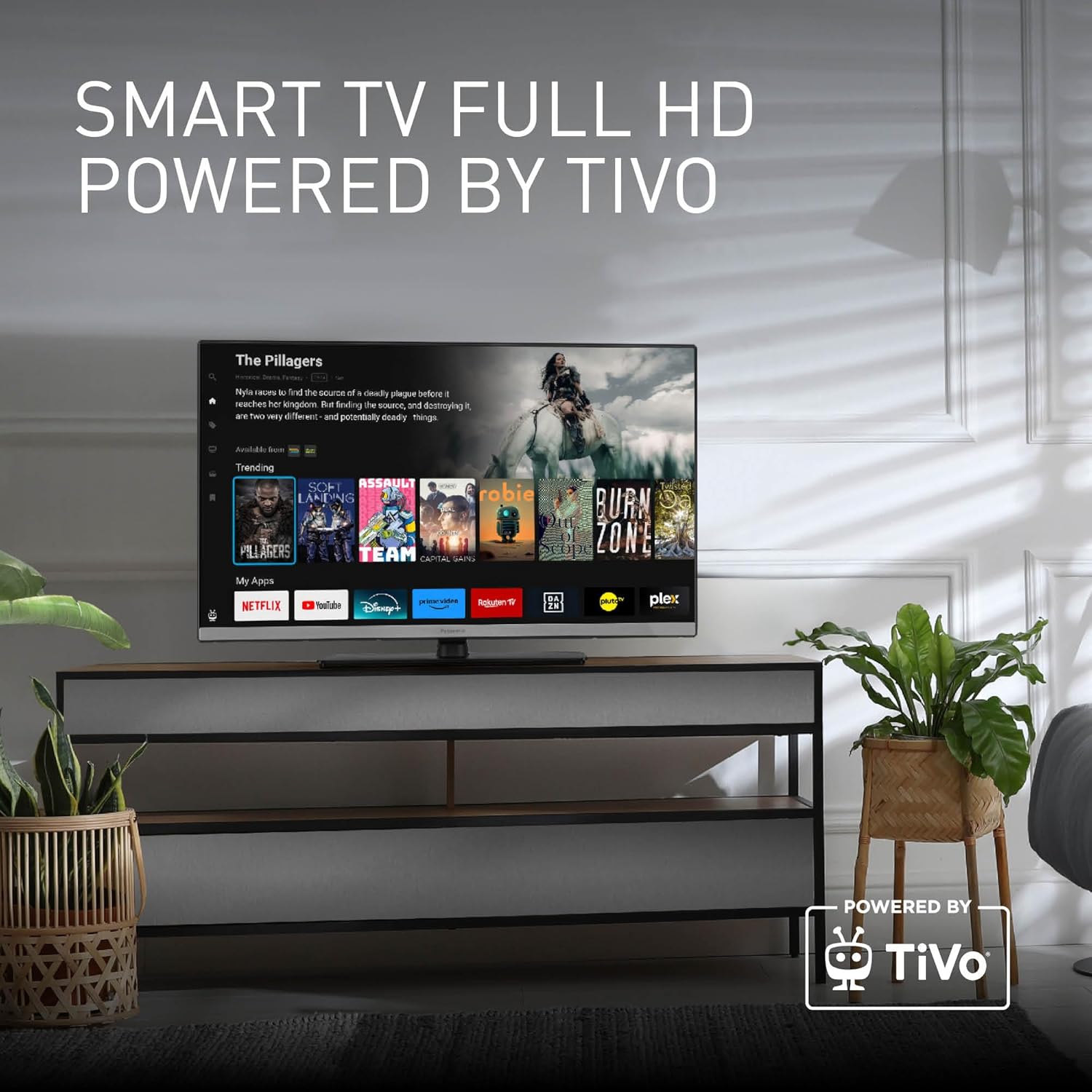 Panasonic TB-32S40AEZ, Series S40 32 Inch Smart LED TV HD, 2024, TiVo, Google and Alexa Voice Control, Game Mode, Media Player, HDR, HDMI, WLAN, for an Optimal Viewing Experience