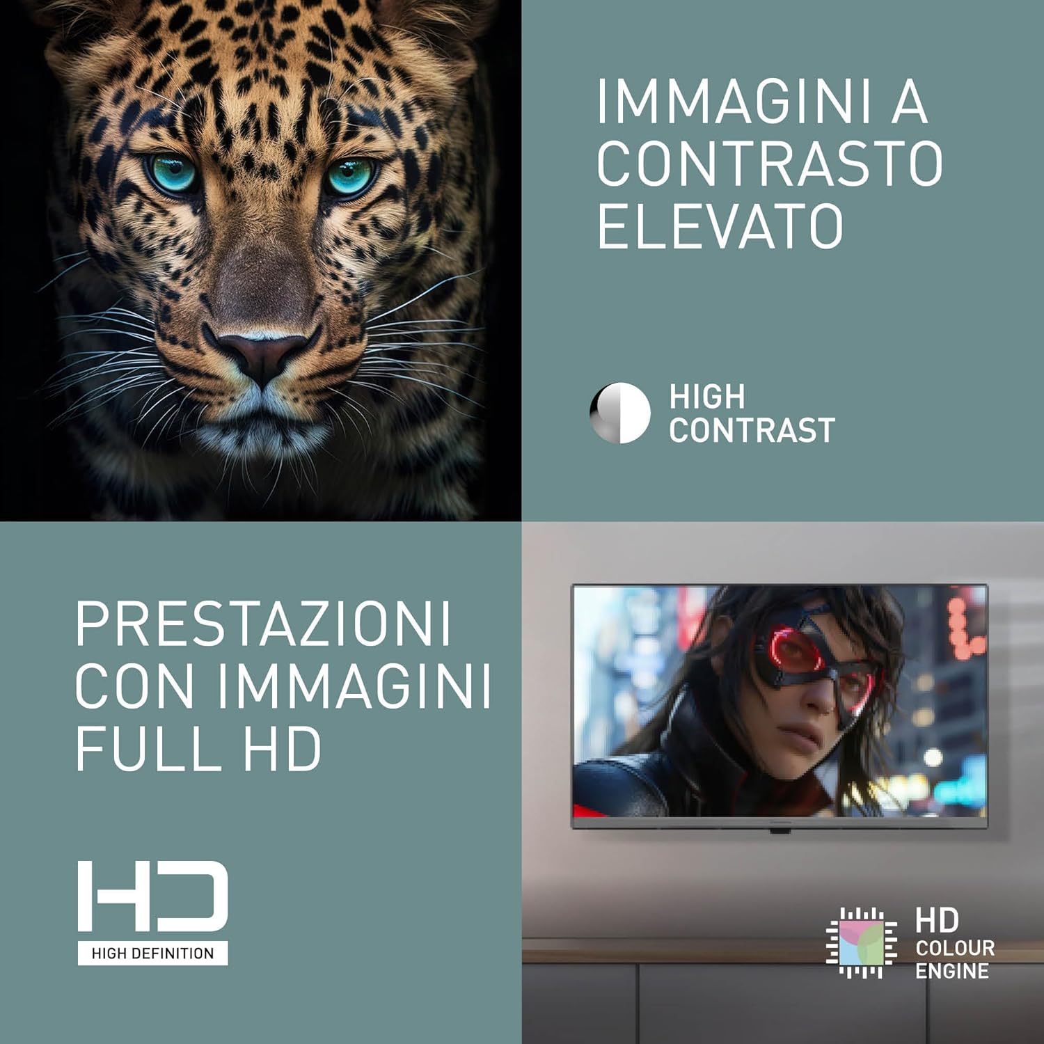 Panasonic TB-32S40AEZ, Series S40 32 Inch Smart LED TV HD, 2024, TiVo, Google and Alexa Voice Control, Game Mode, Media Player, HDR, HDMI, WLAN, for an Optimal Viewing Experience