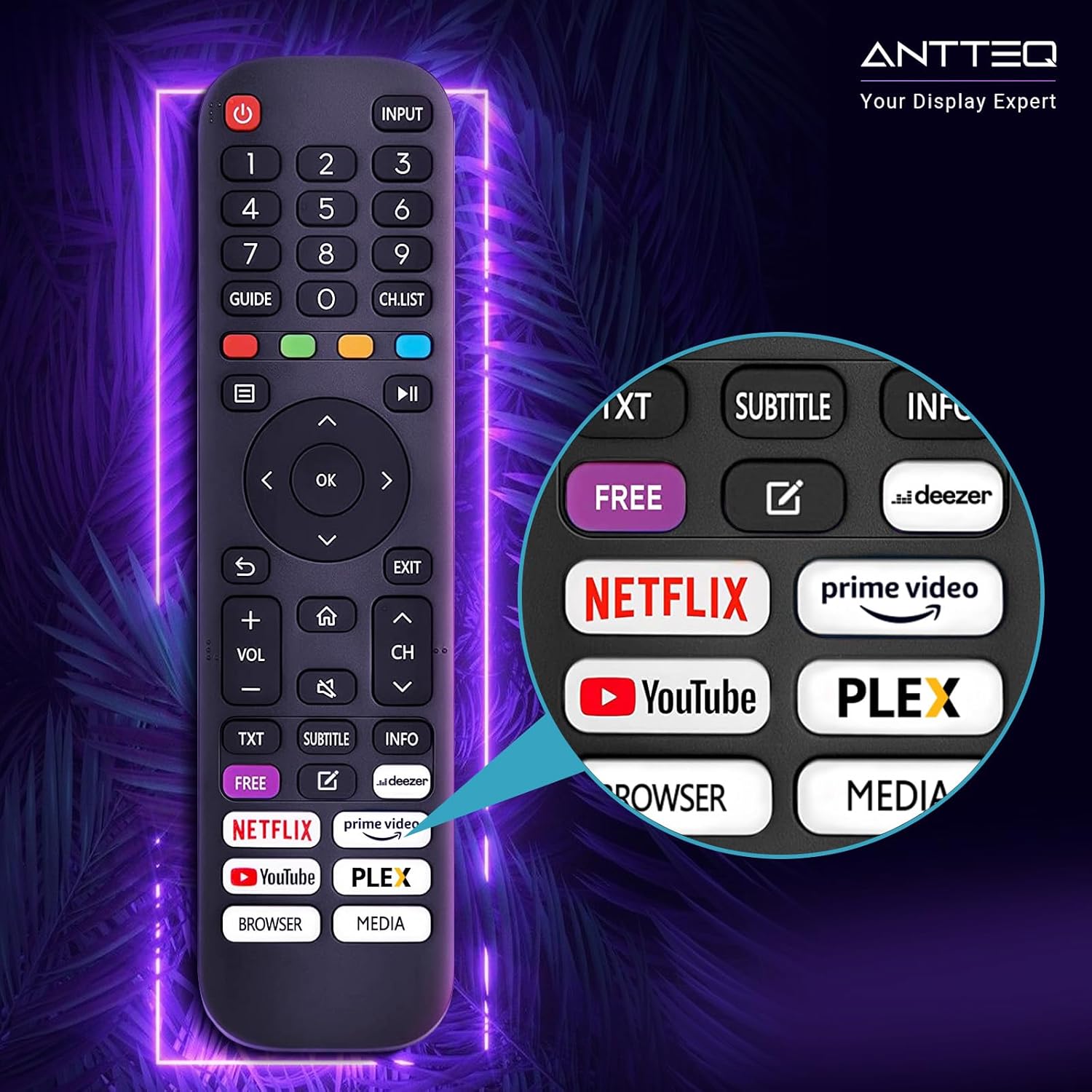 AV42F3 Smart TV 42 Inch (106 cm) TV with Prime Video, Youtube, Wi-Fi, Triple-Tuner DVB-T2 / S2 / C