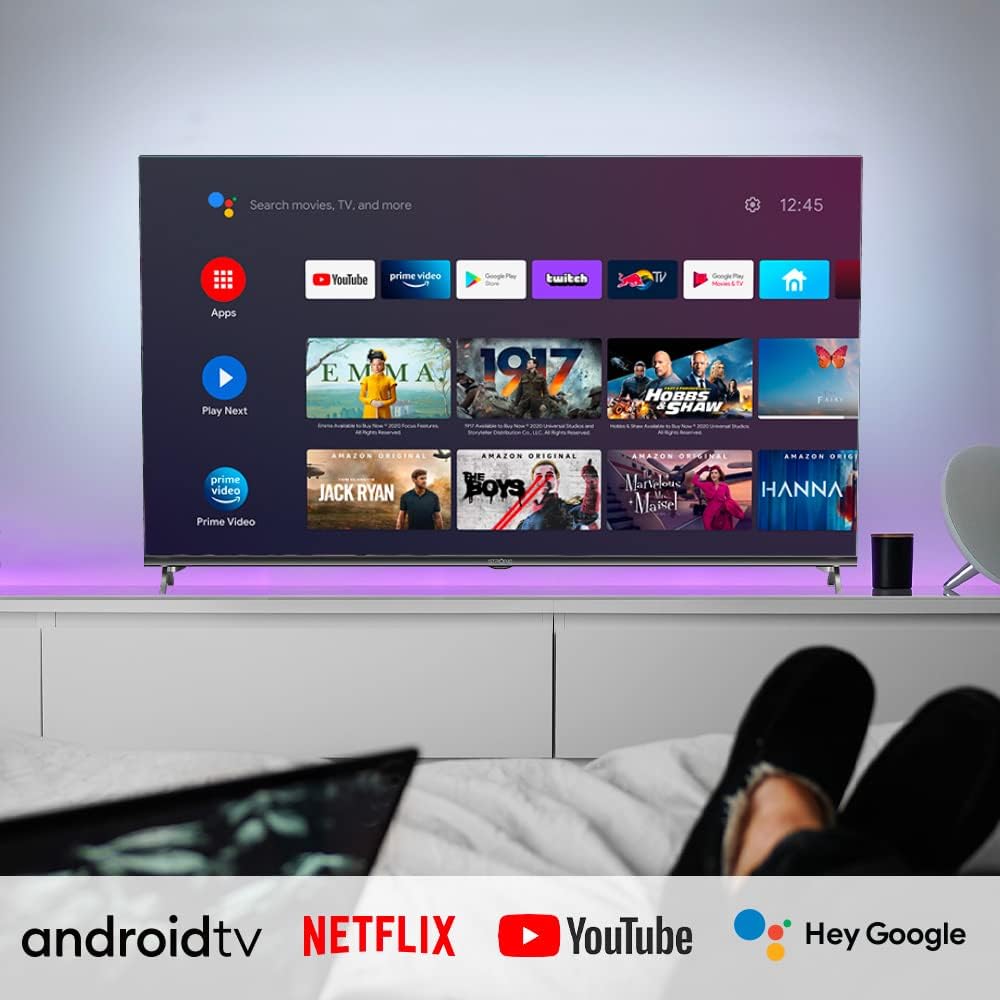 Strong - Smart TV 40″ (100 cm) Full HD SRT40FD5553 - with Android TV - Outstanding Picture Quality - Triple Tuner - 3 HDMI Ports (1 ARC) + 2 USB Ports + AV + Antenna/Satellite Input - Black