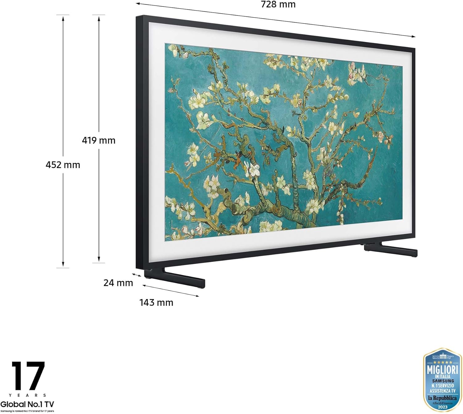 Lifestyle TV QE32LS03CBUXZT The Frame QLED Full HD, Smart TV 32