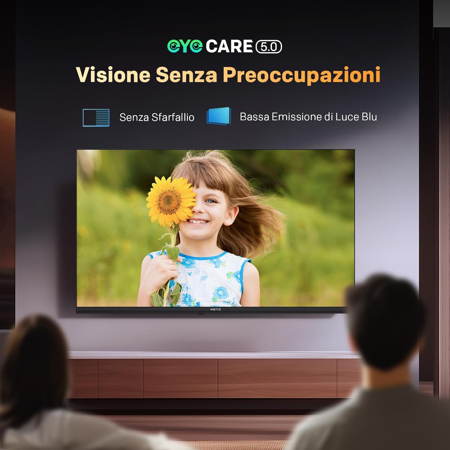 METZ QLED 40 Inch Smart TV FHD MQF7000Z, HDR10, Dolby Audio, Low Blue Light, Google TV, Googlecast, Tuner DVB-T/T2/C/S/S2/Analog