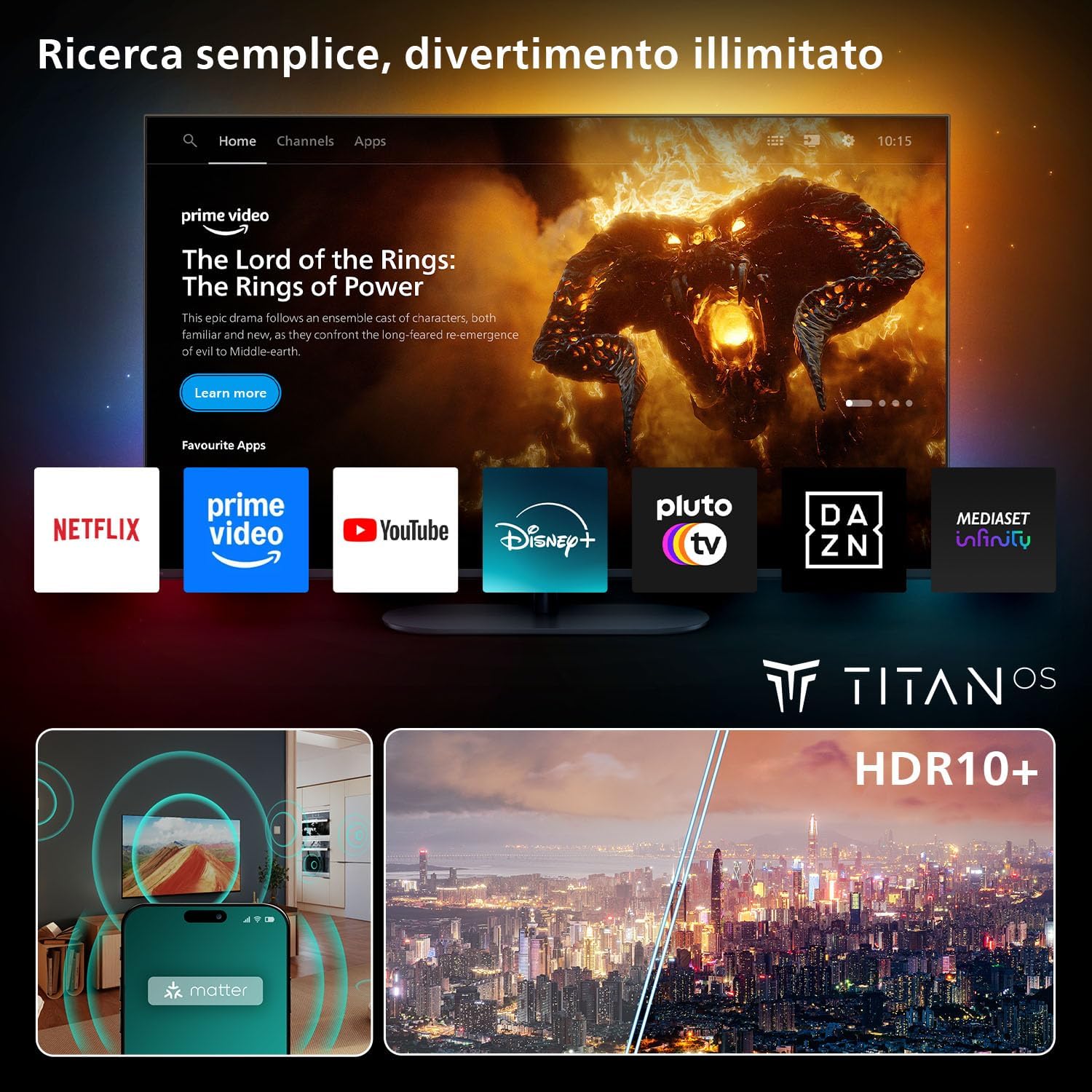 43PUS7810 4K LED Smart TV - 43-Inch Display with Titan OS Platform, Pixel Precise Ultra HD and Dolby Atmos Sound - Works with Alexa and Google Voice Assistant