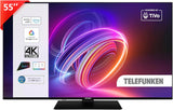 TELEFUNKEN 2025 Smart TV 55" Ultra HD TE55750B46I2PZ, TiVo LED TV 55 Inch, Compatible with Alexa and Google Assistant, DVB-I, Digital DVB-T2, Dolby Vision, HDR10