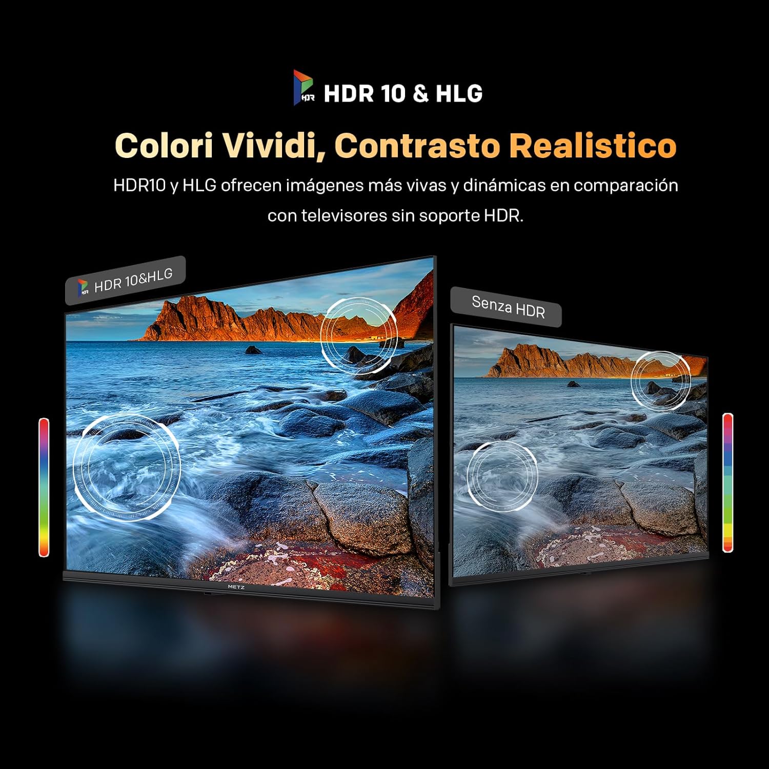 METZ QLED 40 Inch Smart TV FHD MQF7000Z, HDR10, Dolby Audio, Low Blue Light, Google TV, Googlecast, Tuner DVB-T/T2/C/S/S2/Analog