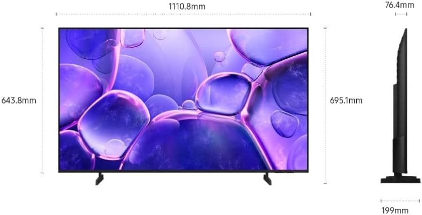 Crystal UHD 4K Smart TV 50'' UE50U8090FUXZT, Crystal 4K Processor, HDR, Smart Experience, OTS Lite & Adaptive Sound, Metal Stream Design, 2025