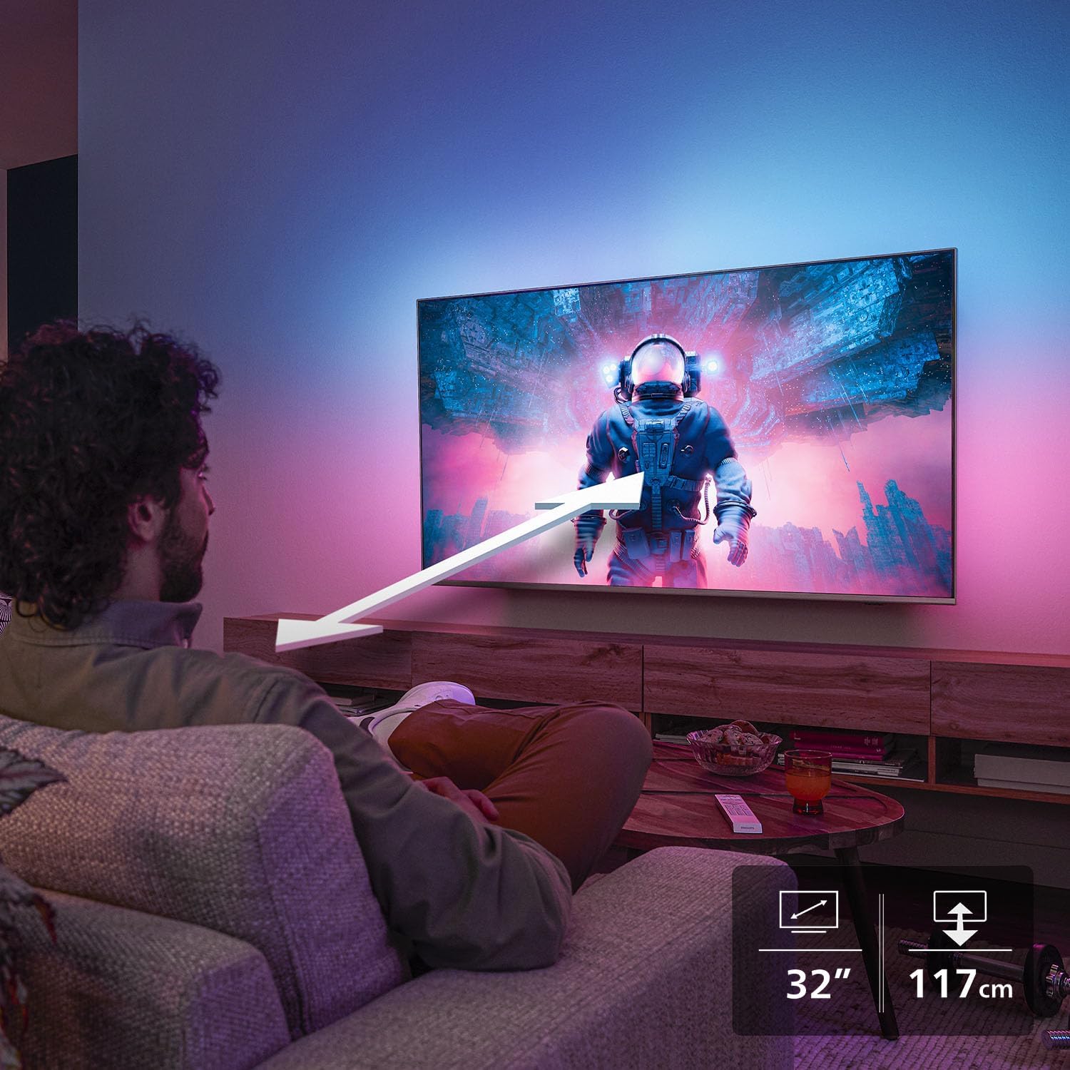 32PFS6900 HD LED Smart TV - 32-Inch Display with Pixel Plus, Titan OS Platform and Dolby Digital Sound - Works with Alexa and Google Voice Assistant