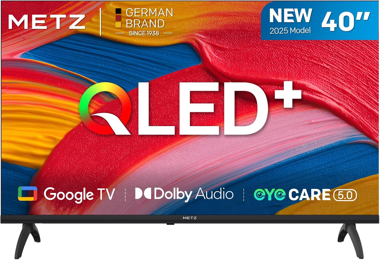 METZ QLED 40 Inch Smart TV FHD MQF7000Z, HDR10, Dolby Audio, Low Blue Light, Google TV, Googlecast, Tuner DVB-T/T2/C/S/S2/Analog