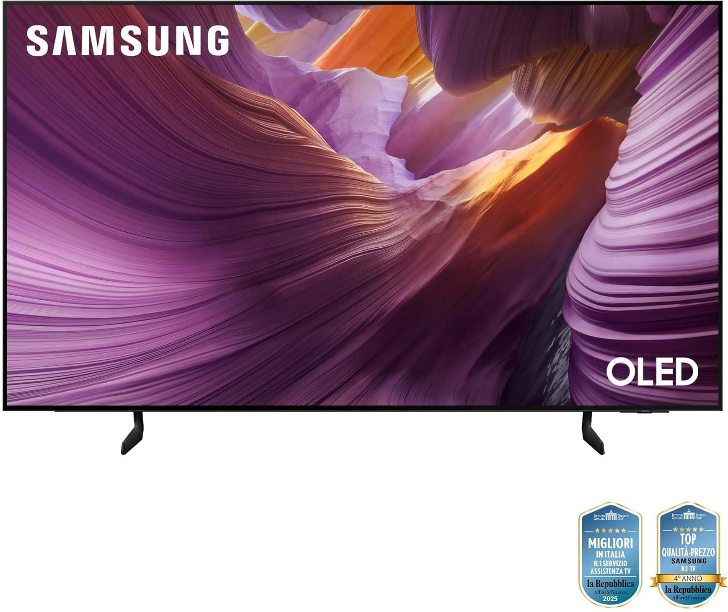 OLED 4K Vision AI Smart TV 65'' QE65S85FAEXZT, NQ4 AI Gen2 Processor, 4K AI Upscaling, Glare Free, Dolby Atmos & OTS Lite, Contour Design, Entertainment Package, 2025