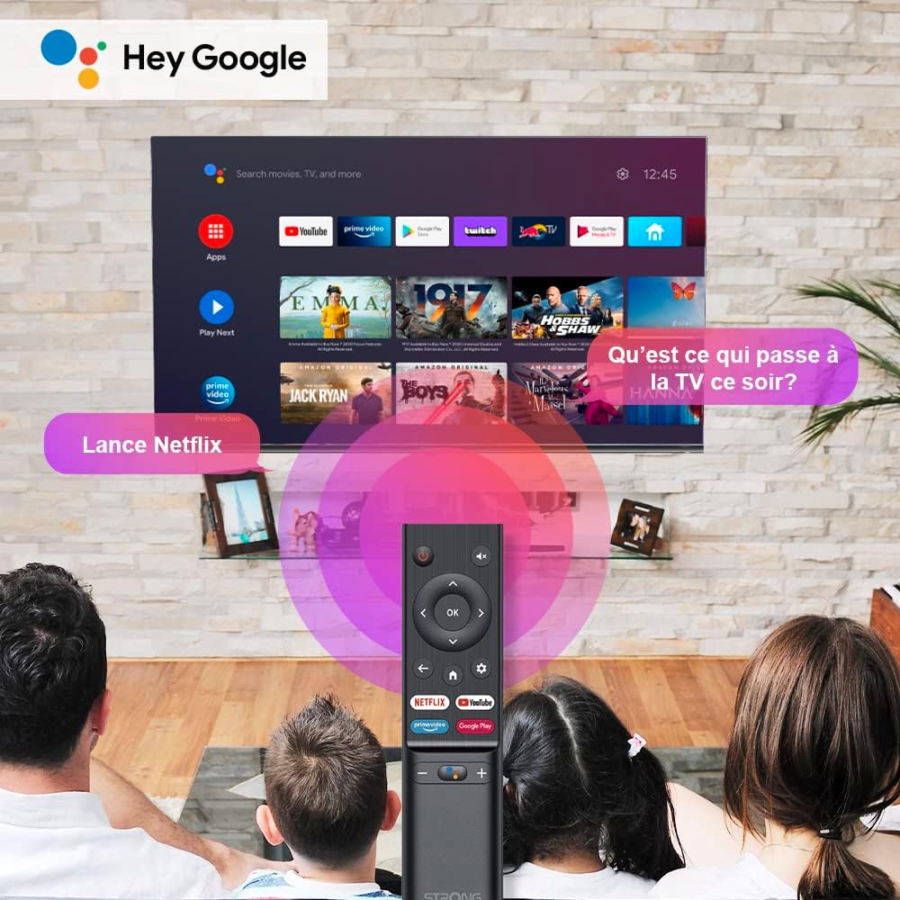 Strong - Smart TV 40″ (100 cm) Full HD SRT40FD5553 - with Android TV - Outstanding Picture Quality - Triple Tuner - 3 HDMI Ports (1 ARC) + 2 USB Ports + AV + Antenna/Satellite Input - Black