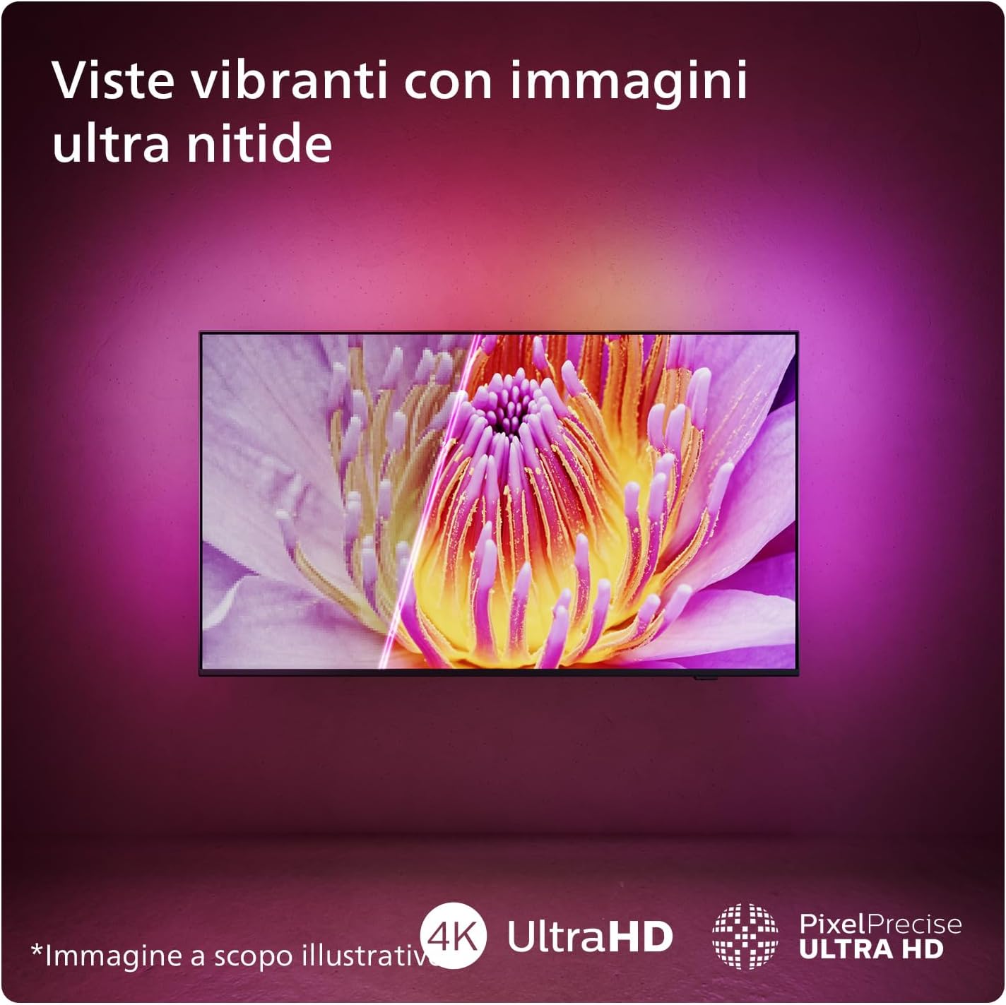 Ambilight 55PUS8109 4K LED Smart TV - 55-Inch Display with Titan OS Platform, Pixel Precise Ultra HD and Dolby Atmos Sound, Works with Alexa and Google Voice Assistant - Satin Chrome