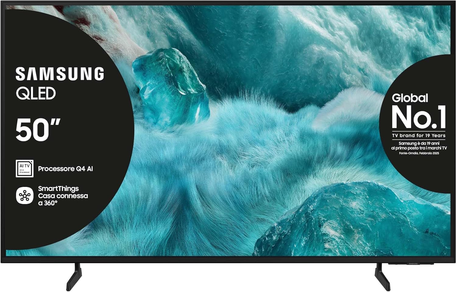 QLED 4K Vision AI Smart TV 50'' QE50Q7F4AUXZT, Q4 Processor, 100% Color Volume with Quantum Dot, Motion Xcelerator, OTS Lite & Adaptive Sound, SlimLook Design, 2025