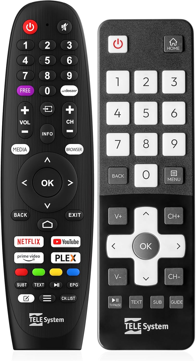 TELE System Smart TV 40 Inch Full HD LED Frameless, tivùsat CAM Certified, HbbTV, HDR10 HLG, powered by VIDAA, Dual Remote Control Included