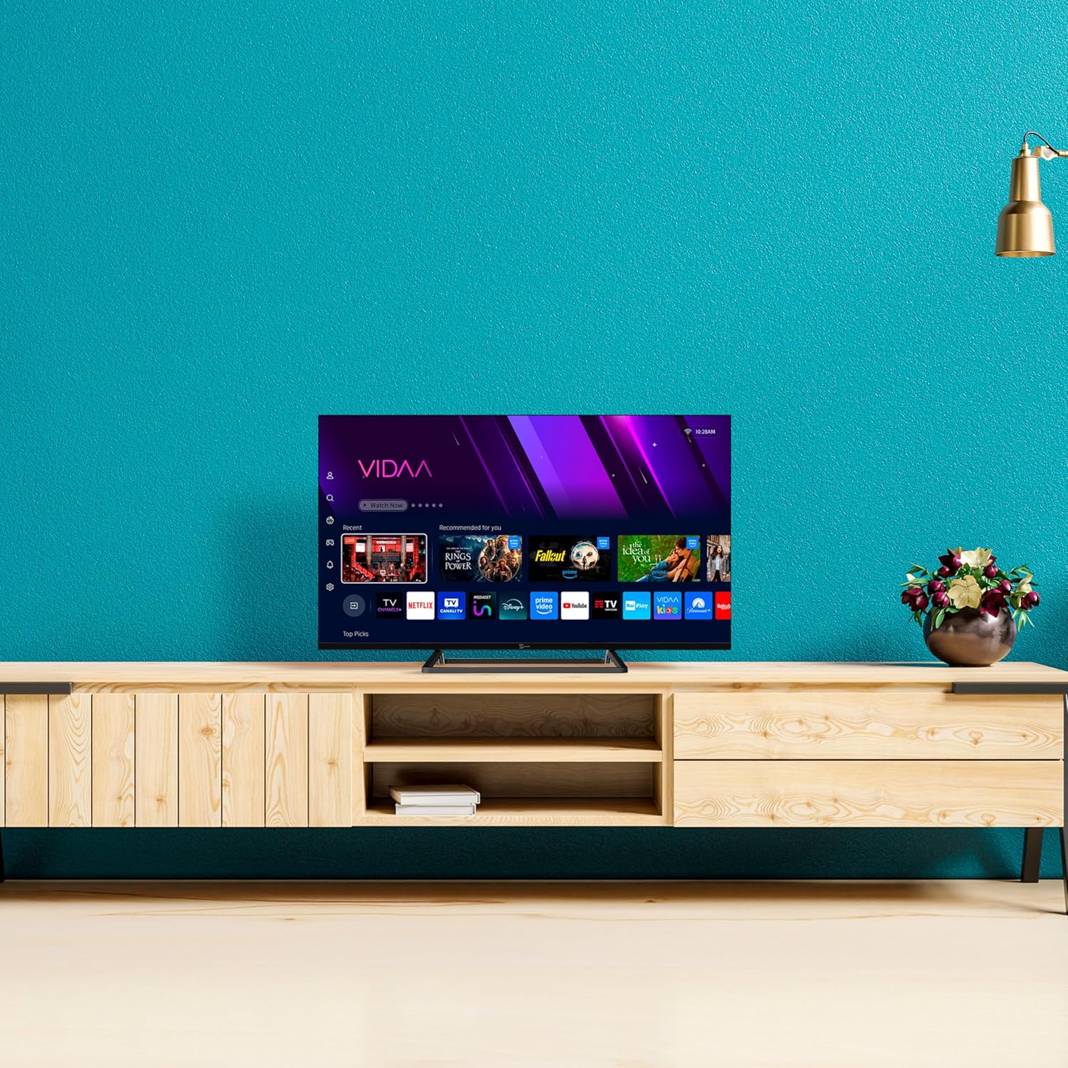 TELE System Smart TV 40 Inch Full HD LED Frameless, tivùsat CAM Certified, HbbTV, HDR10 HLG, powered by VIDAA, Dual Remote Control Included
