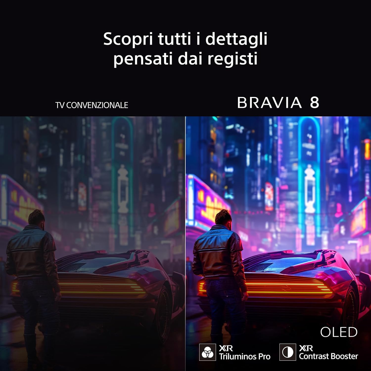 BRAVIA 8 OLED 55 Inch 4K HDR Google Smart TV | Gaming Menu for, IMAX Enhanced, Dolby Vision Atmos, Chromecast, AirPlay, 120Hz 55XR80