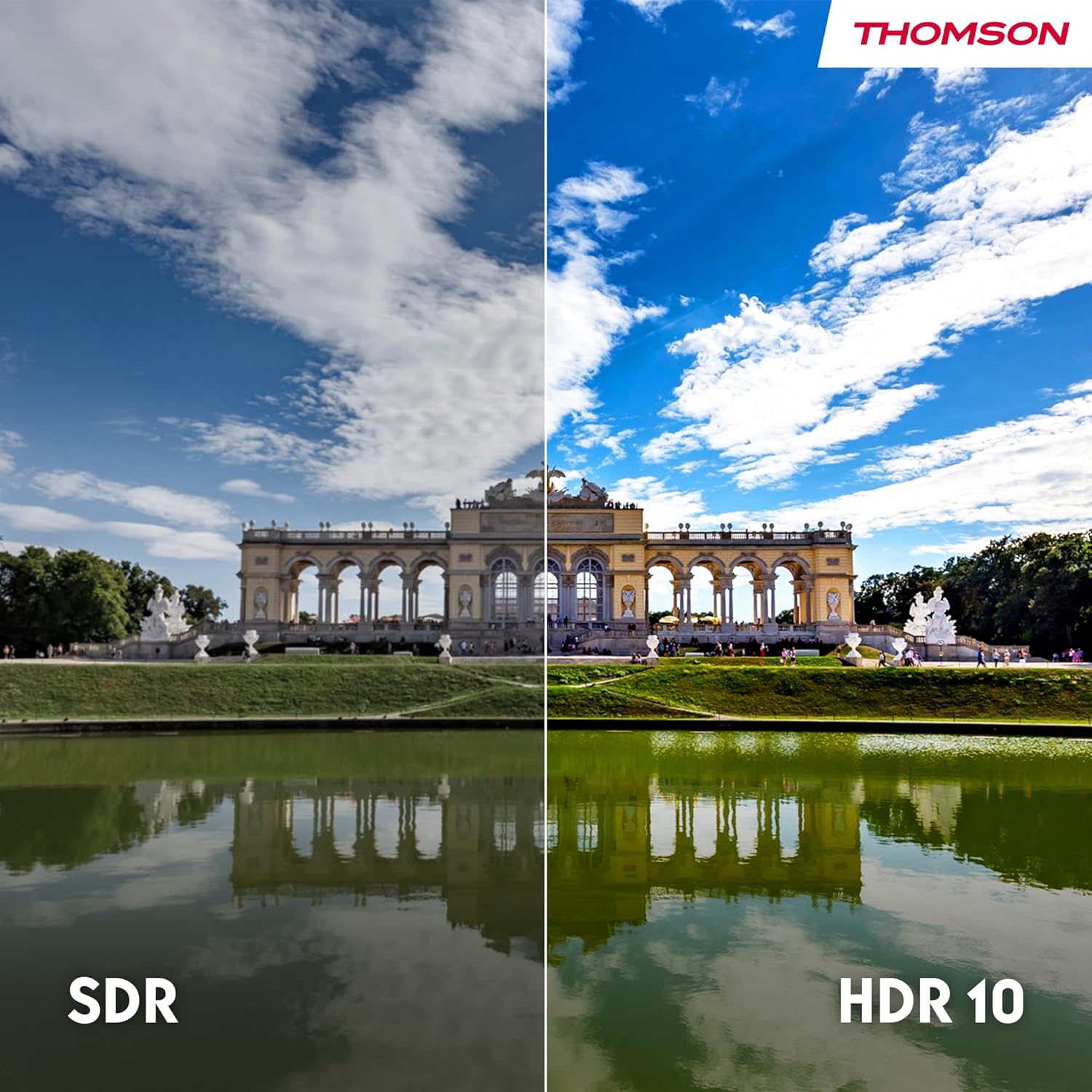 Thomson 40 Inch (100 cm) FHD Smart TV, Wi-Fi, Voice Control, HDR10, Dolby Audio, Triple-Tuner (Cable/Satellite/Antenna), HDMI, USB, 1 GB RAM, 4 GB Flash - 40FT2S35
