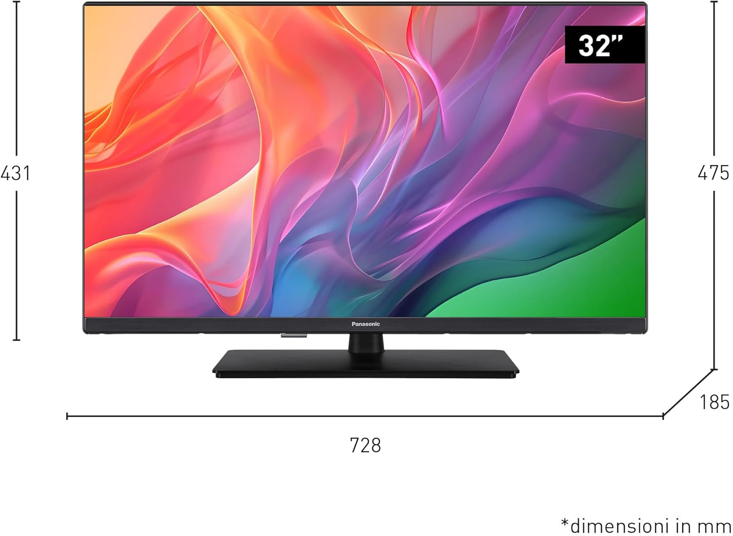 Panasonic TV-32S55AEZ, Series S55 32 Inch Smart LED TV Full HD, 2024, Fire TV, HD Color Engine, HDR, Alexa Voice Control, Game Mode, Media Player, for an Optimal Viewing Experience