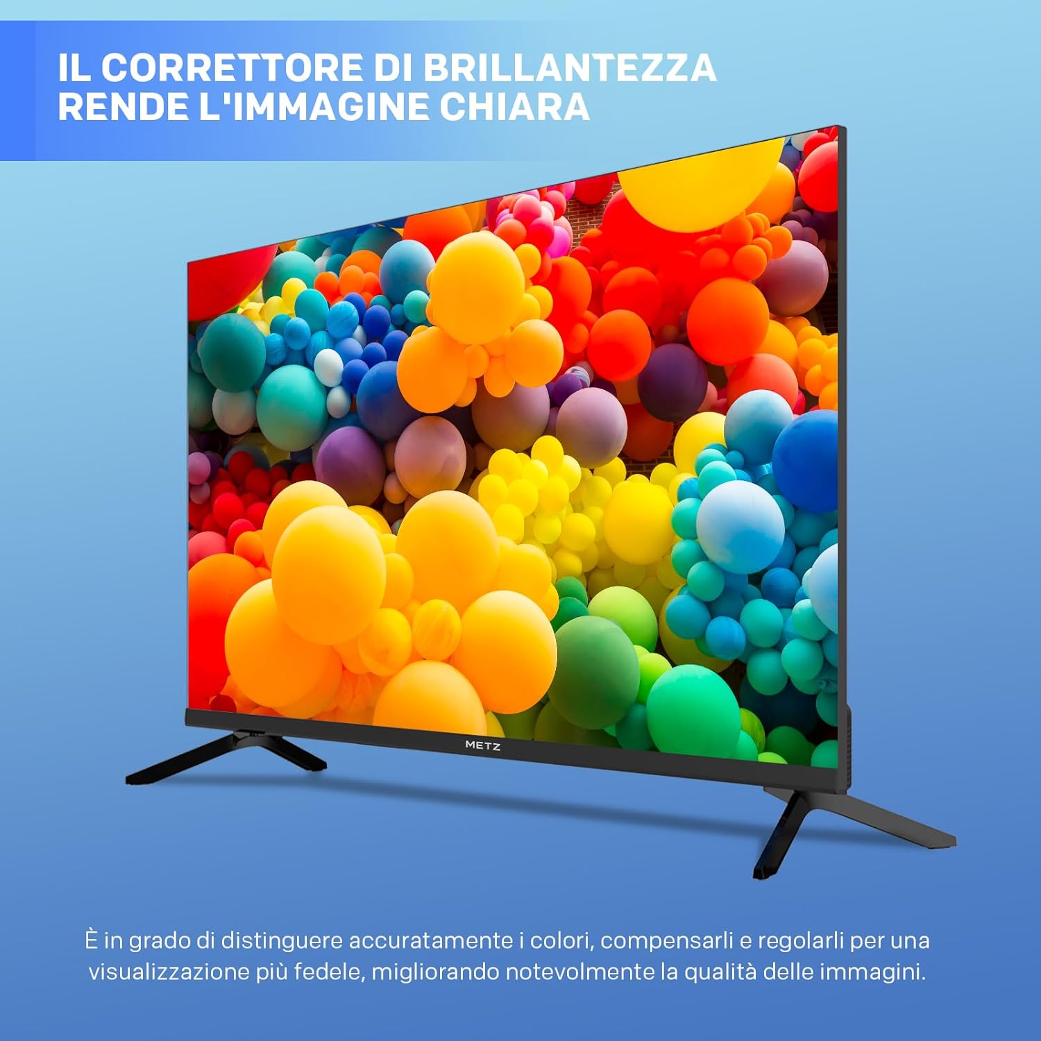 Metz MTE2000Z TV, 40 Inch, FHD, TV, 1920x1080, Dolby Digital, Direct LED, Borderless Design, HDMI, USB, DVB-T/T2, DVB-C, DVB-S/S2 CI+