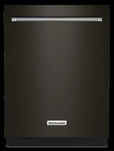 KitchenAid – Top Control Built-In Dishwasher with Stainless Steel Tub, FreeFlex Third Rack, 44dBA – Black stainless steel